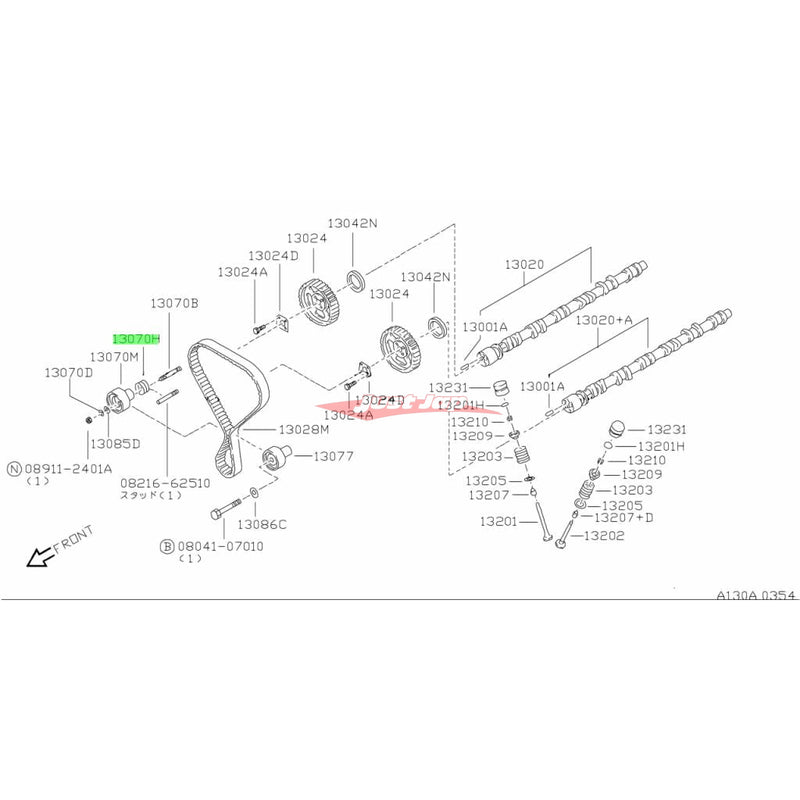 Genuine Nissan Timing Belt Adjuster / Tensioner Bearing Spring Fits Nissan RB20/RB25/RB26 (DOHC)