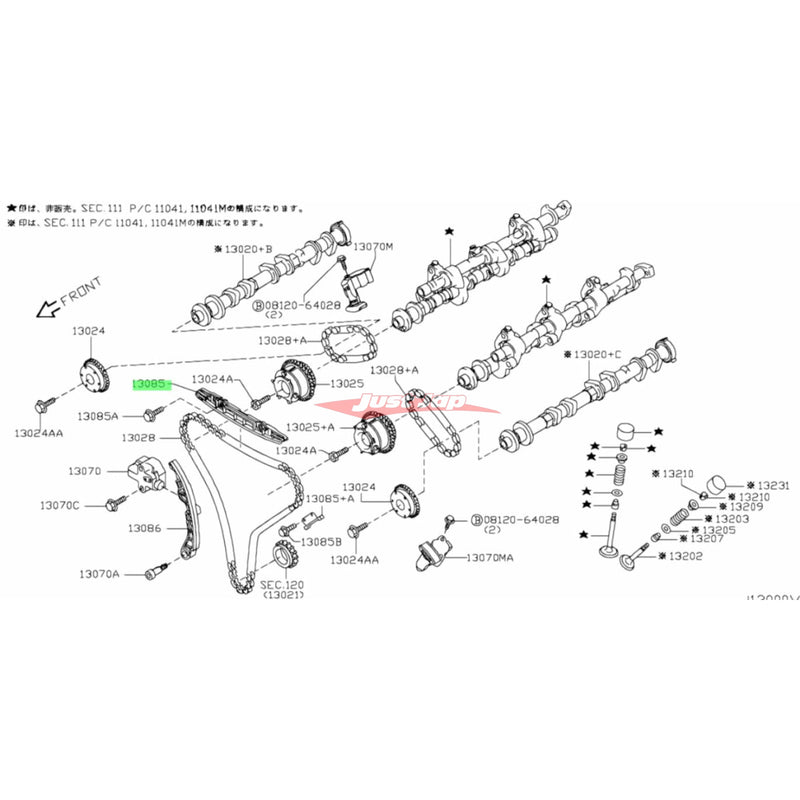Genuine Nissan Timing Chain Guide Upper (Straight / Tension Side) Fits Nissan VQ25/VQ30/VQ35/VQ37