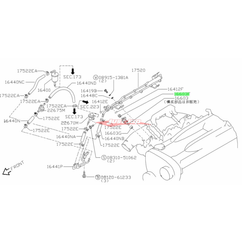 Genuine Nissan Top Feed Injector Insulator Fits Nissan CA18/RB20/RB26 & SR20DET GTi-R