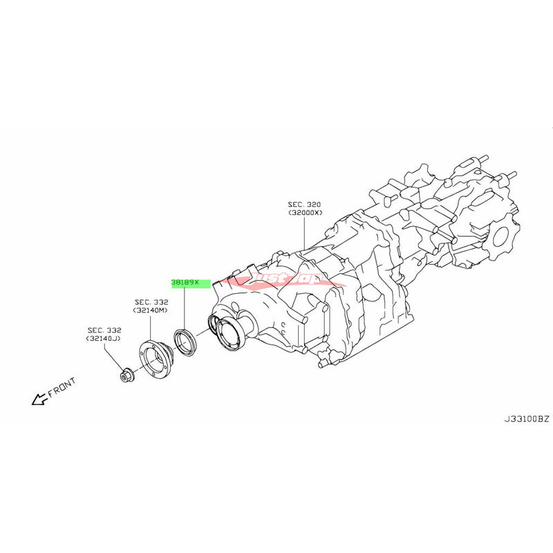 Genuine Nissan Transfer Case ETS Pinion Output Shaft Oil Seal Fits Nissan R35 GTR