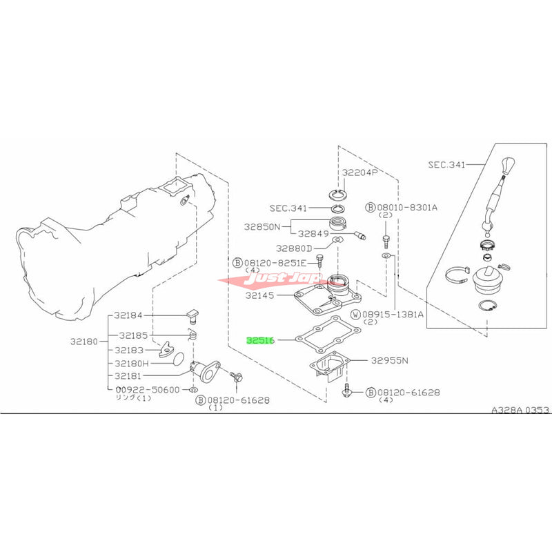 Genuine Nissan Transmission Gear Shift Housing Gasket Fits Nissan Skyline R32 GTS-4, R33 GTS-4, R33 GTS-T, R33 GTR, R34 GT-Four & C34 Stagea (5 Speed)