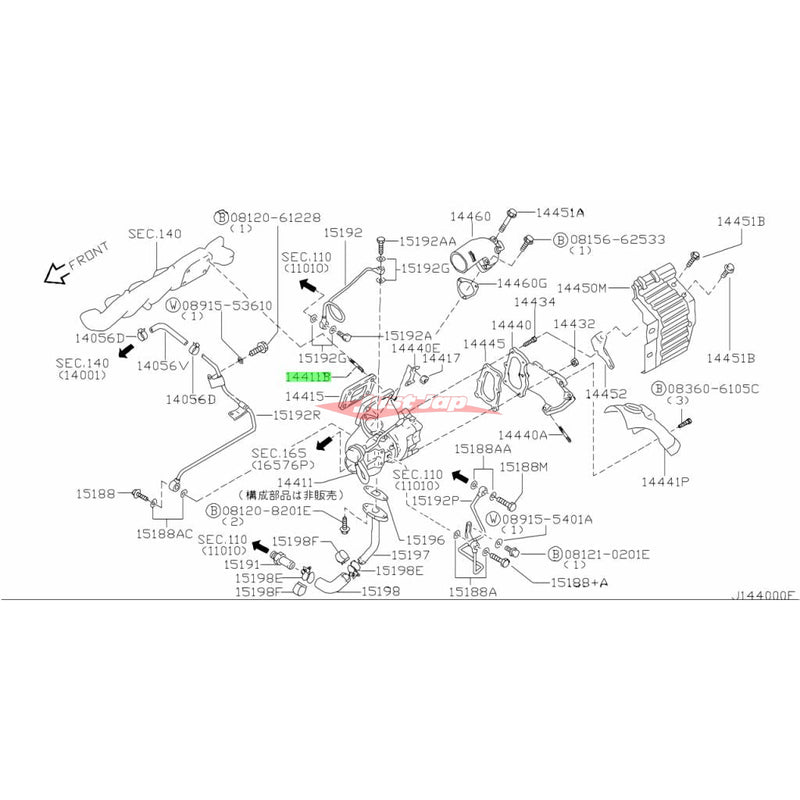 Genuine Nissan Turbo Exhaust Manifold Stud Fits Nissan Cefiro, Laurel, Skyline & Stagea (RB20DET/RB25DET)