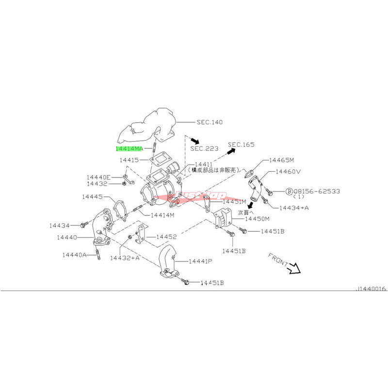Genuine Nissan Turbo Exhaust Manifold Stud (T25/T28 Flange) Fits Nissan S13/S14/S15 Silvia & 200SX (SR20DET)