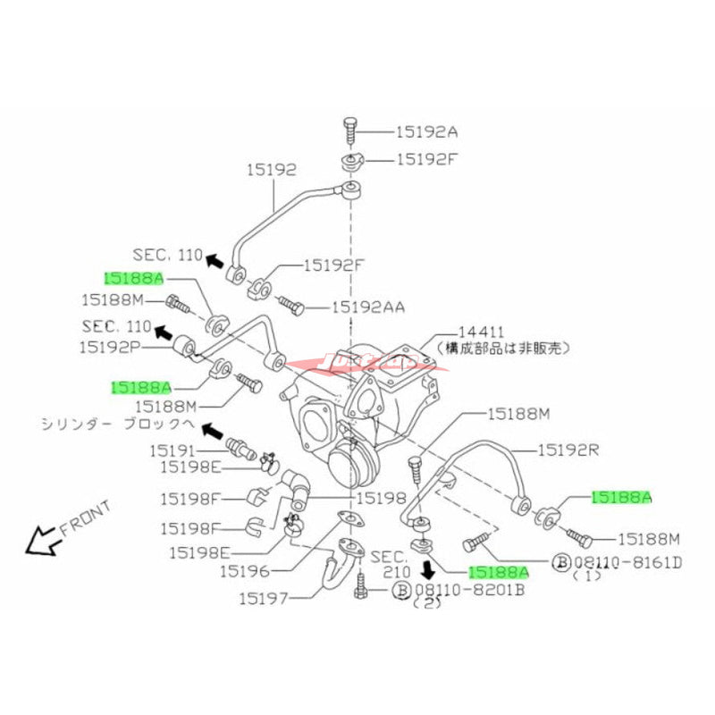 Genuine Nissan Turbo Line Copper Washer Fits Nissan Silvia S13/S14/S15 & 200SX/180SX (SR20DET)