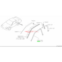 Genuine Nissan Upper Door Glass Rubber Seal / Weather Strip (L/H) Fits Nissan S13 Silvia & 180SX