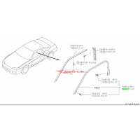 Genuine Nissan Upper Door Glass Rubber Seal / Weather Strip (L/H) Fits Nissan S15 Silvia & 200SX