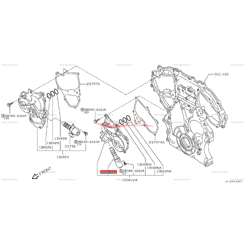 Genuine Nissan VCT Solenoid (L/H) Fits Nissan V36 Skyline, Z33 350Z Ser.2, Z34 370Z & R35 GTR (VQ25HR/VQ35HR/VQ37HR/VR38DETT)