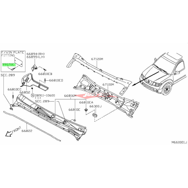Genuine Nissan Vin Tag Compliance Plate Clip 2pce Set Fits Nissan (Most Models)