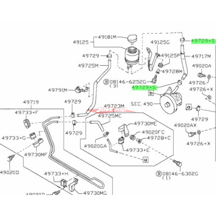 Genuine Nissan Water Hose / Power Steering Pump Return Hose Clamp 20mm~25mm