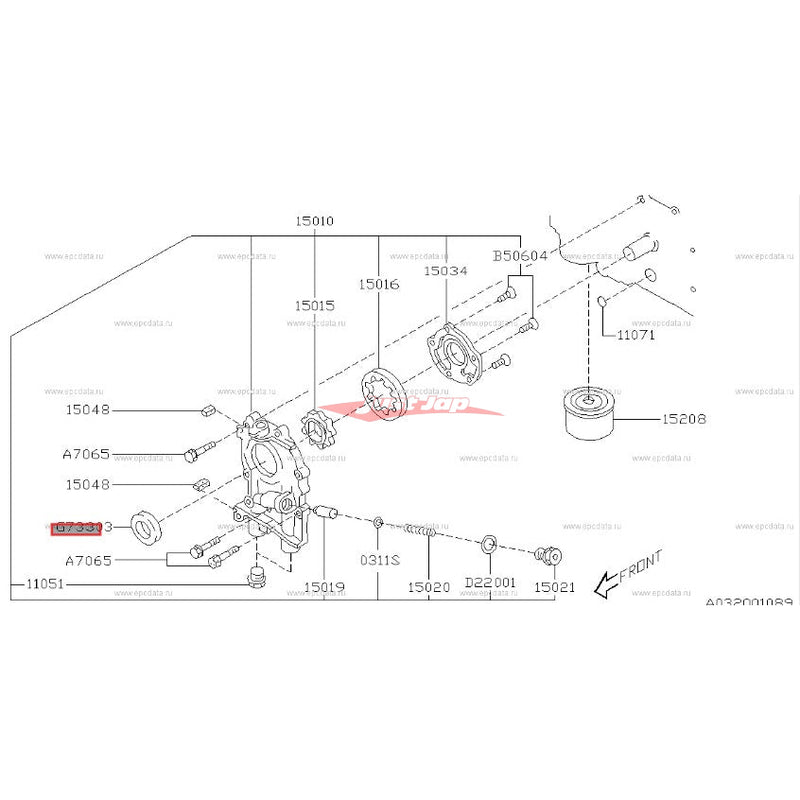 Genuine Subaru Front Crankshaft Oil Seal Fits Subaru Impreza, WRX, Forester, Legacy & Outback EJ20/EJ25
