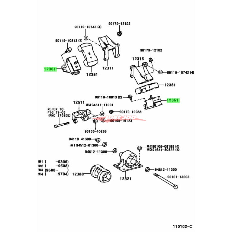 Genuine Toyota Engine Mount Fits Toyota 4Runner,Hiace, Granvia,Hilux, LandCruiser Prado,Regius (1KZT/1KZTE)