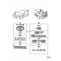 Genuine Toyota Front Emblem Fits Toyota Supra JZA80 & MR2 SW20