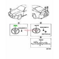 Genuine Toyota Front Emblem Fits Toyota Supra JZA80 & MR2 SW20