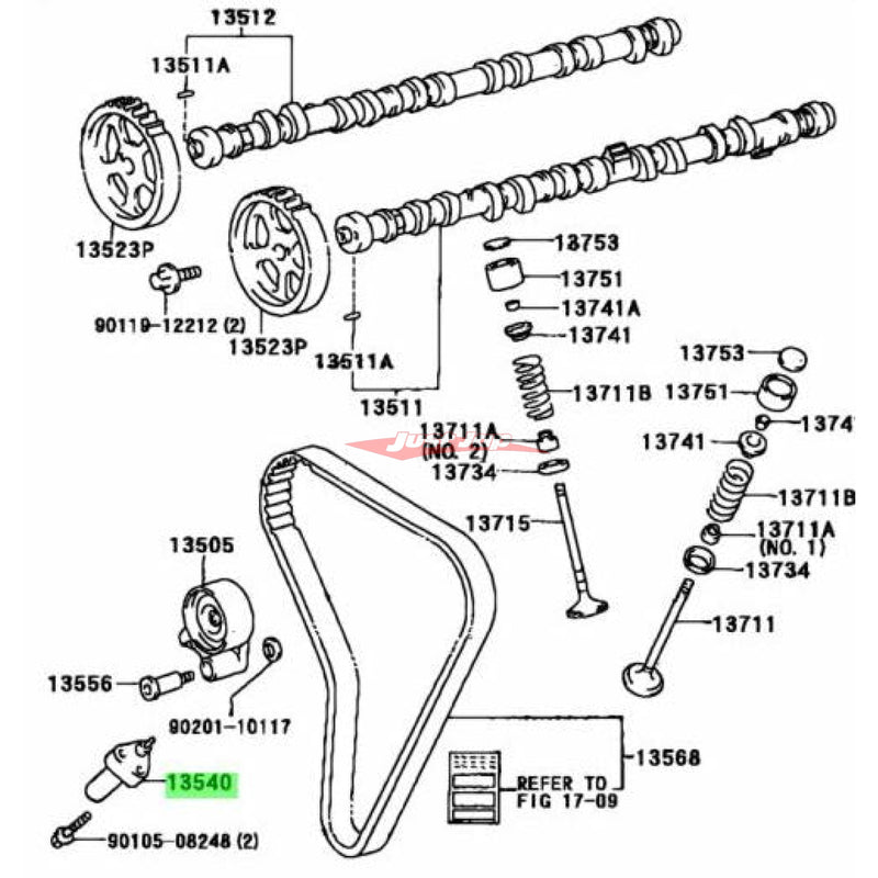 Genuine Toyota Hydraulic Timing Belt Tensioner Fits Toyota Chaser, Cresta, Crown, Mark II, Supra & Soarer 1JZ & 2JZ Engines