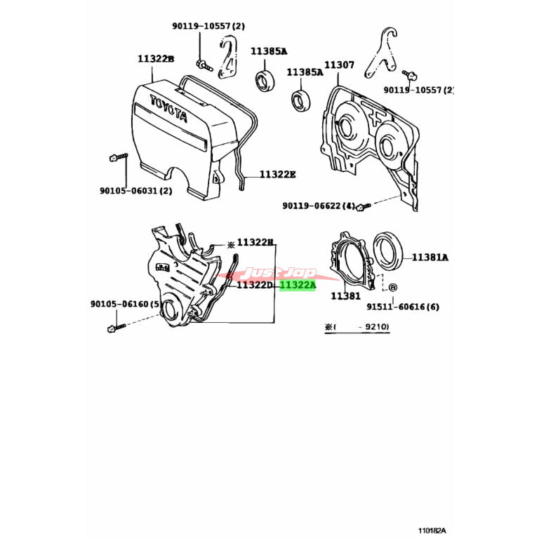 Genuine Toyota Lower Timing Cover Fits Toyota Chaser, Cresta, Crown, Mark II, Soarer, Supra & Verossa (1JZ-GE /1JZ-GTE)