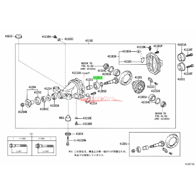 Genuine Toyota Rear Differential Bearing & Rebuild Kit Fits Toyota 86 & Subaru BRZ (ZC6/ZN6)