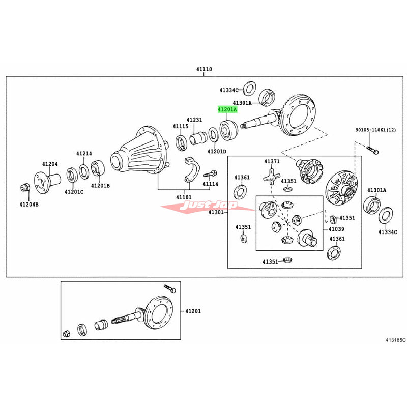 Genuine Toyota Rear Differential Bearing Rebuild Kit Fits Toyota RWD Models (Check Compatibility)