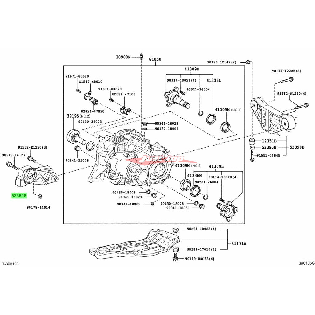 Genuine Toyota Rear Differential Mount (Front) Fits Toyota Alphard & V ...