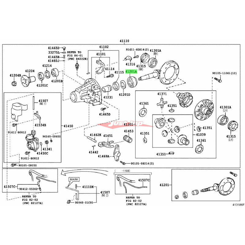 Genuine Toyota Rear Differential Rear Pinion Bearing Fits Toyota RWD Models (Check Compatibility)
