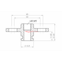 GFB Fuel Rail Adaptor to 1/8″ NPT Fits Mitsubishi Lancer Evolution 4-9