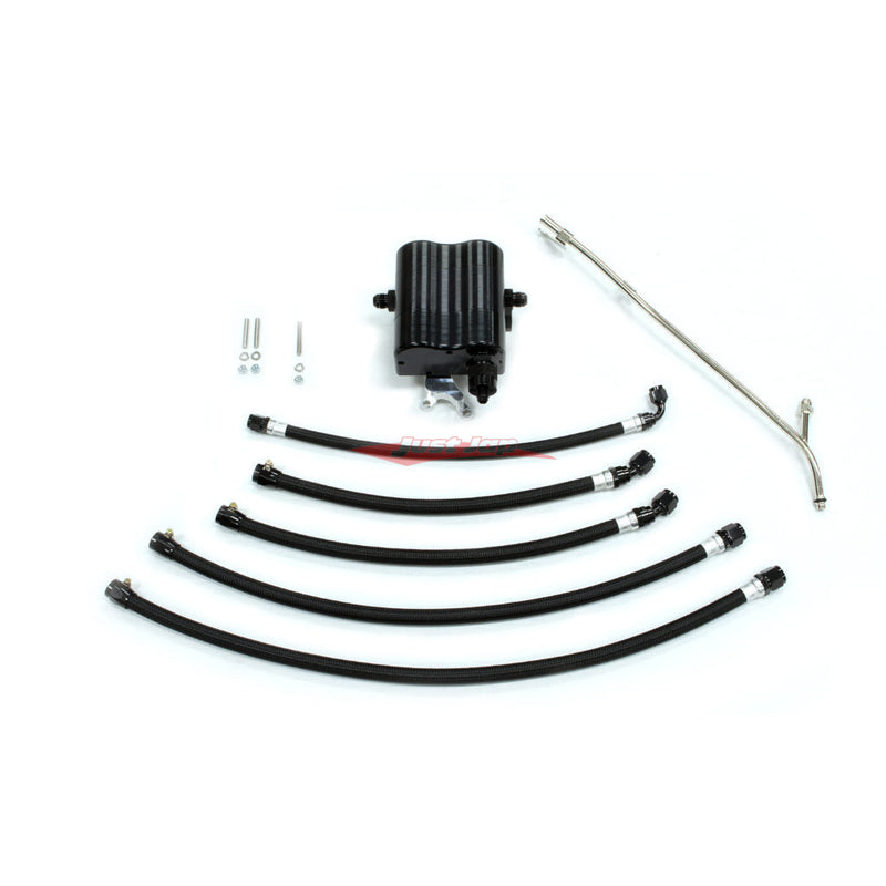 GT1R CNC Air Oil Separator with Drain Back / Catch Can Kit Fits Nissan R35 GTR (VR38DETT)