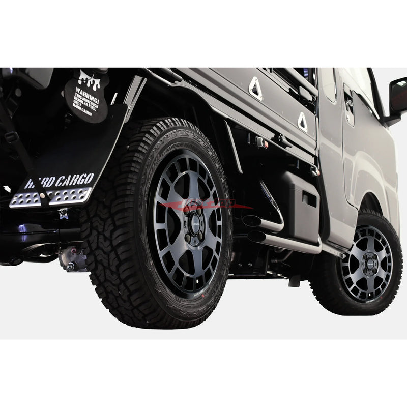 Hard Cargo Original HCW004 Wheels Black (Set 4 Piece) Fits Daihatsu Hi-Jet, Deck Van, Atari, Cargo, Subaru Sambar, Toyota Pixis, Mazda Scrum & Mitsubishi Minicab