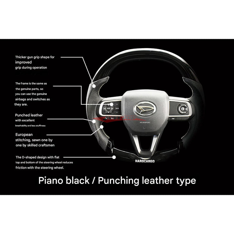Hard Cargo Piano Black/Perforated Leather Steering Wheel