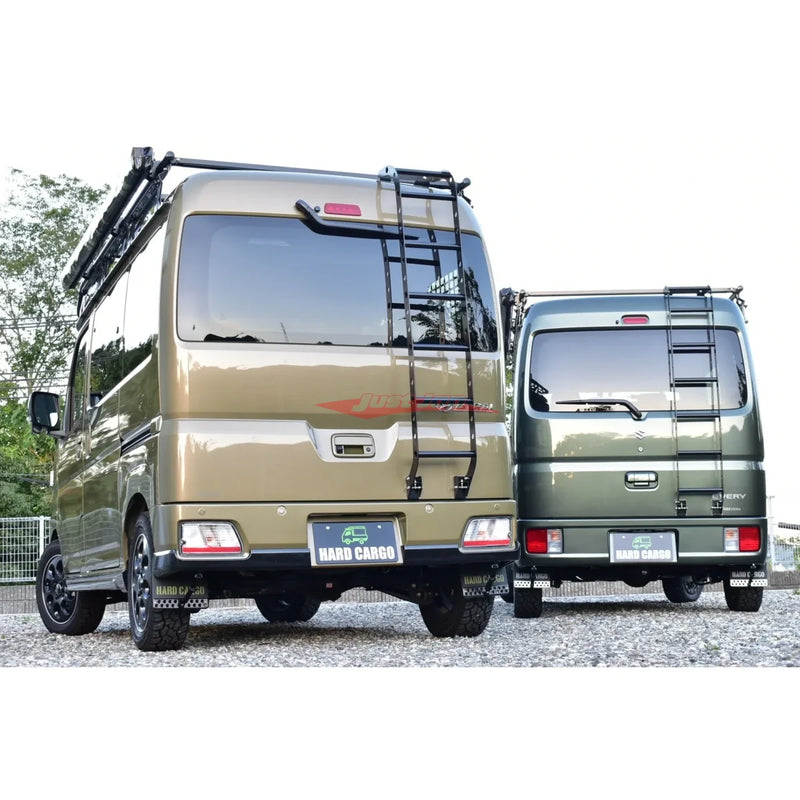 Hard Cargo Van Series Mud Flaps (Alloy/Black) Fits Daihatsu S700/S710 Hijet Cargo,Atrai,Deck Van