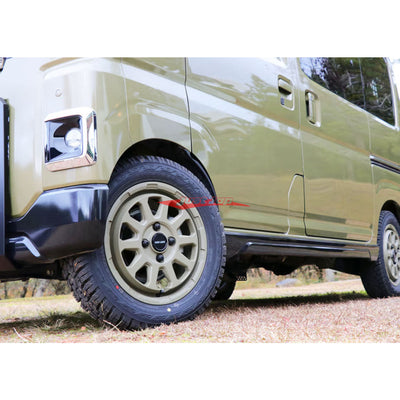 Hard Cargo x Ranger Wheels Khaki (Set 4 Piece) Fits Daihatsu Hi-Jet, Deck Van, Atari, Cargo, Subaru Sambar, Toyota Pixis, Mazda Scrum & Mitsubishi Minicab
