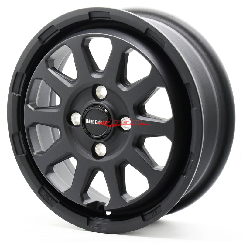 Hard Cargo x Ranger Wheels Shot Black (Set 4 Piece) Fits Daihatsu Hi-Jet, Deck Van, Atari & Cargo