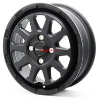 Hard Cargo x Ranger Wheels Shot Black (Set 4 Piece) Fits Daihatsu Hi-Jet, Deck Van, Atari & Cargo