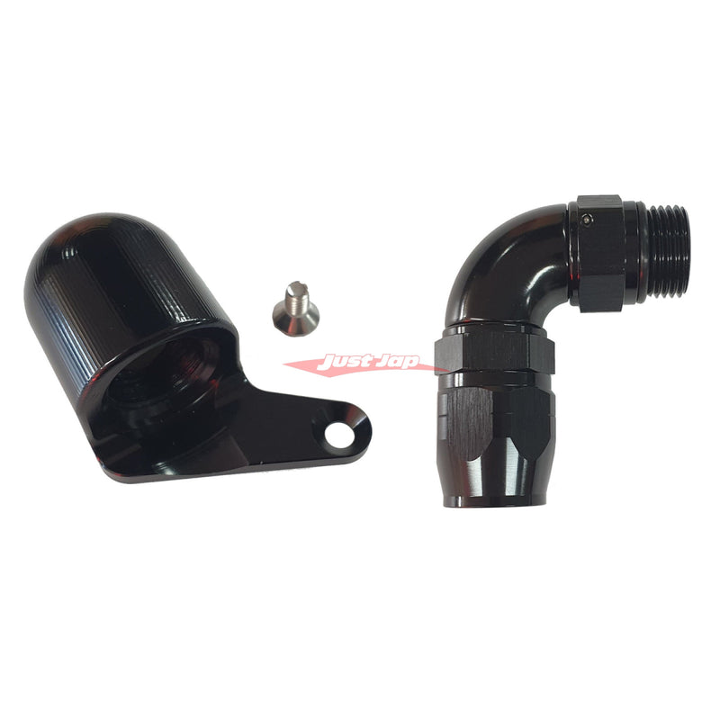 Hi Octane Racing Head Oil Drain & 90 Degree Fitting Fits Nissan RB25/RB26 Engines