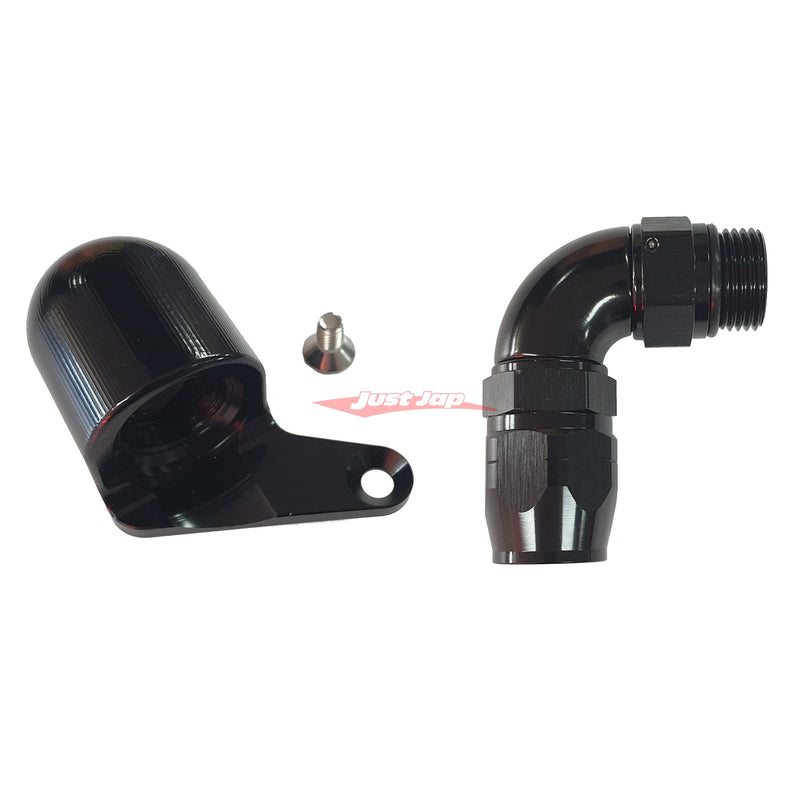 Hi Octane Racing Head Oil Drain & 90 Degree Fitting Fits Nissan RB25/RB26 Engines
