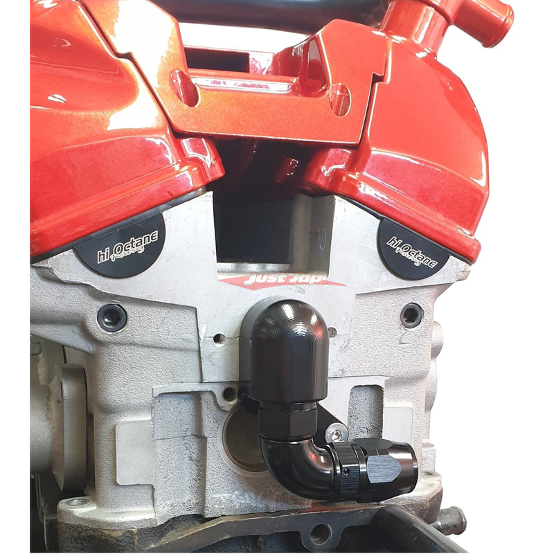 Hi Octane Racing Head Oil Drain & 90 Degree Fitting Fits Nissan RB25/RB26 Engines