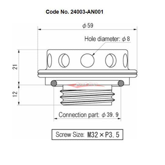 HKS Billet Oil Filler Cap M32 X P3.5 Fits Nissan/Honda/Suzuki