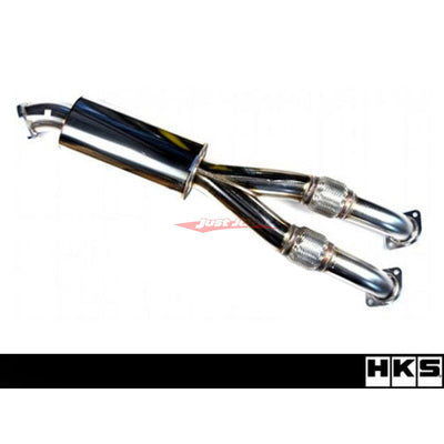 HKS Centre Y Pipe (With Silencer) Fits Nissan R35 GTR