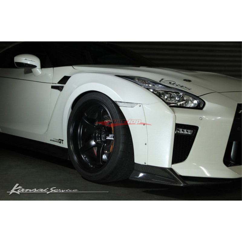 HKS Kansai Service Carbon Front Short Lip Spoiler Set Fits Nissan R35 GTR (MY17+)