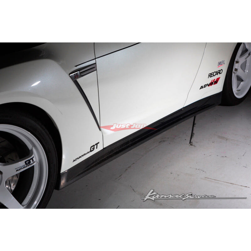 HKS Kansai Service Carbon Side Step Skirts Fits Nissan R35 GTR (07-15)