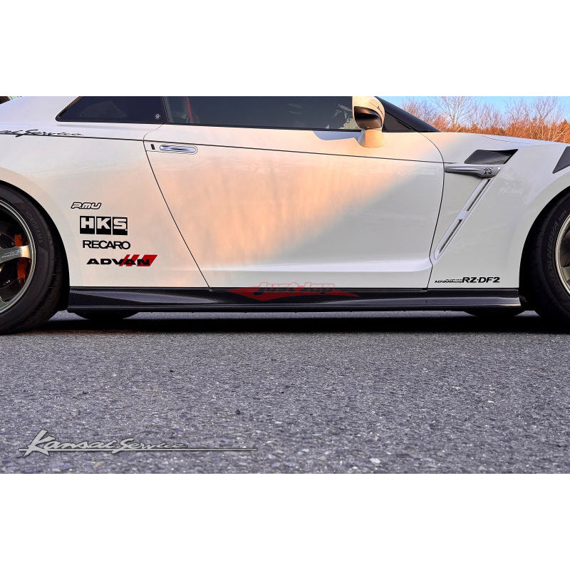 HKS Kansai Service Carbon Side Step Skirts Fits Nissan R35 GTR MY17+