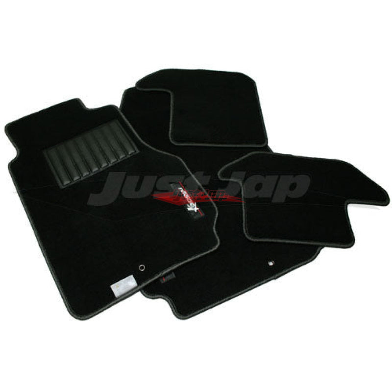 HKS Kansai Service Floor Mat Set (Black Stitching) Fits Nissan Skyline R32 GTR & GTS-4