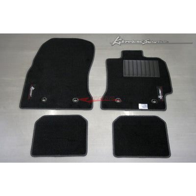 HKS Kansai Service Floor Mat Set (Red Stitching) Fits Mitsubishi Lancer Evolution 10 CZ4A (SST A/T)