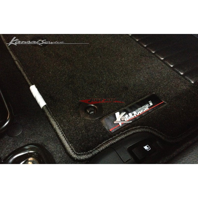 HKS Kansai Service Floor Mat Set (Red Stitching) Fits Nissan R35 GTR