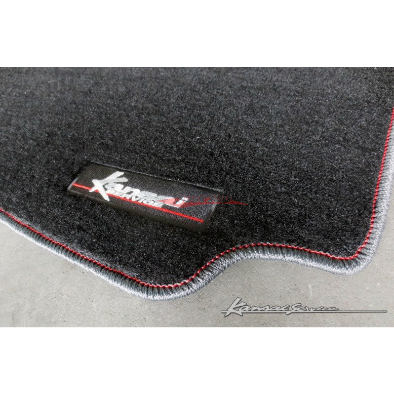 HKS Kansai Service Floor Mat Set (Red Stitching) Fits Nissan R35 GTR