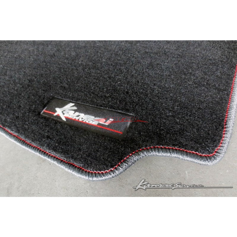 HKS Kansai Service Floor Mat Set (Red Stitching) Fits Nissan Skyline R34 GTR