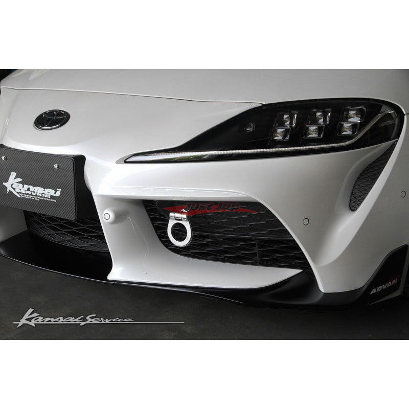 HKS Kansai Service Front Tow Hook (Folding Type - Chrome) Fits Toyota Supra GR