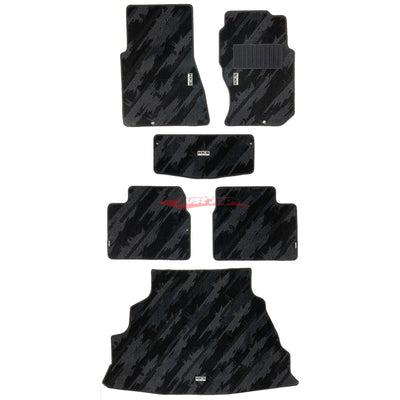 HKS Monotone Oil Colour Floor and Boot Mat Set Fits Nissan Skyline R32 GT-R