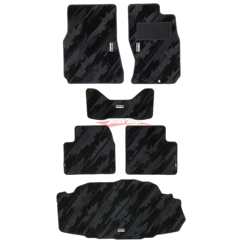 HKS Monotone Oil Colour Floor and Boot Mat Set Fits Nissan Skyline R34 GT-R