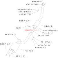 HKS Super Turbo Muffler Exhaust System fits Nissan Skyline R32 GTR