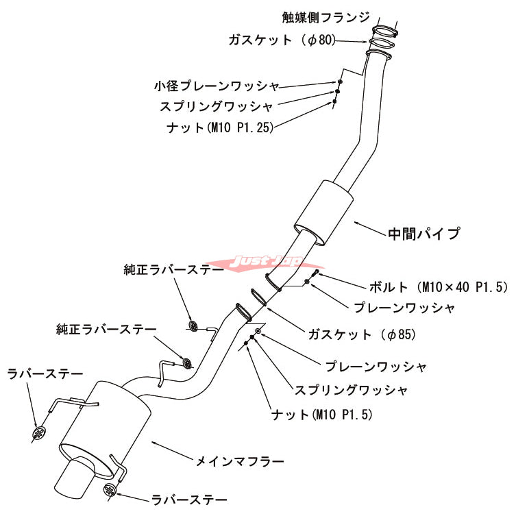 HKS Super Turbo Muffler Exhaust System fits Nissan Skyline R34 GTR