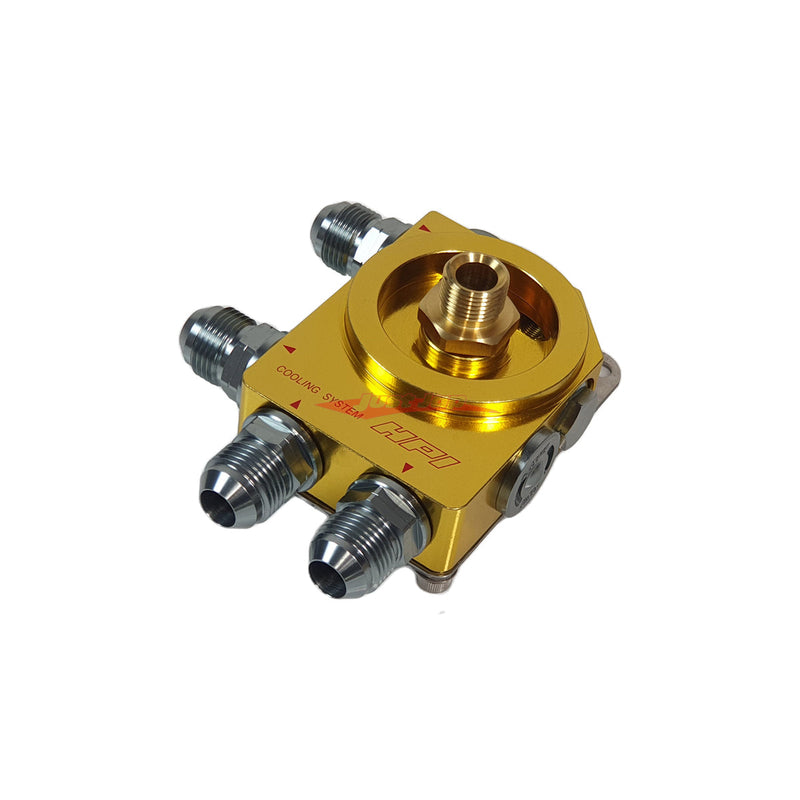 HPI Oil Filter Relocation Block AN10 / 3/4-16 UNF (Thermostat Equipped) - Universal Fitment